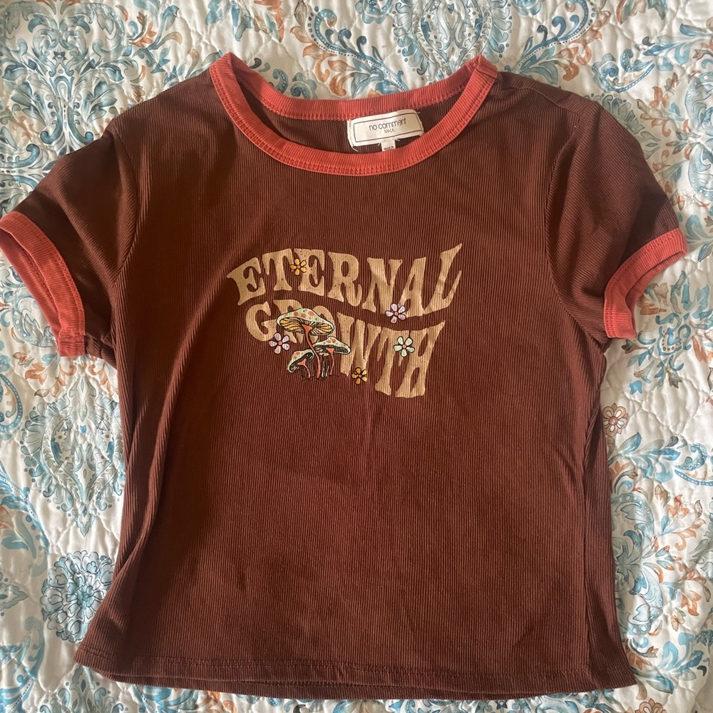 No Comment 90s Brown Retro T-Shirt